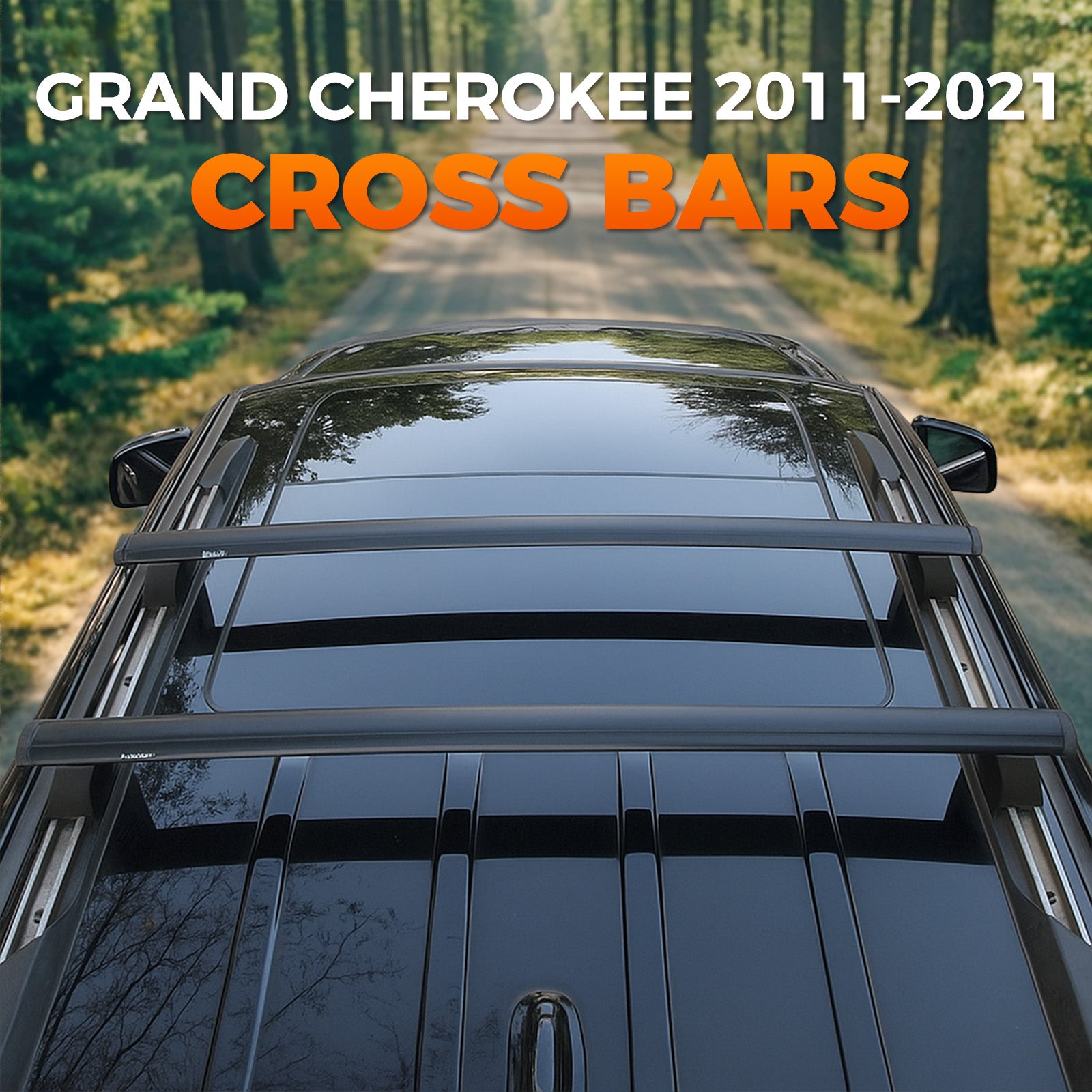 Roof rack crossbar for Jeep Grand Cherokee 2011-2021, with Grooved Side Rails