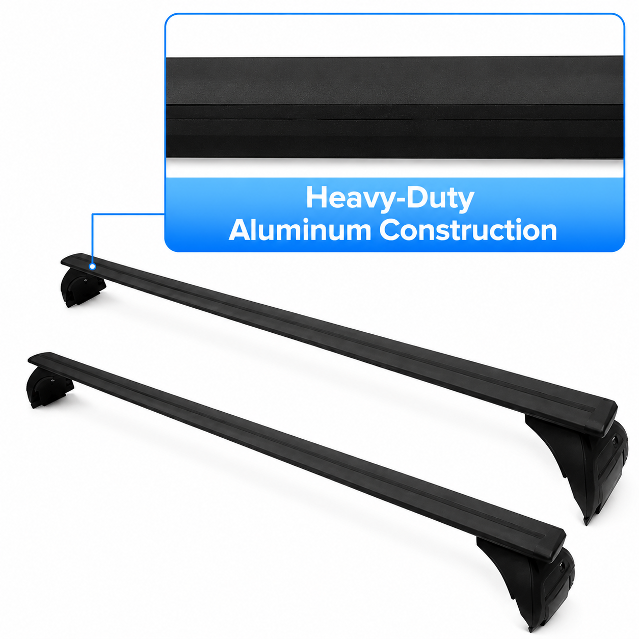 Roof Rack Cross Bars for Jeep Wrangler JK 2007-2018 / JeepWrangler JL 2018+Jeep Gladiator JT 2019+ with hard top