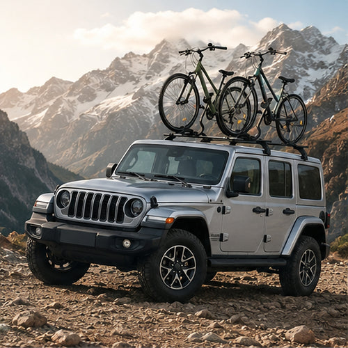Roof Rack Cross Bars for Jeep Wrangler JK 2007-2018 / JeepWrangler JL 2018+Jeep Gladiator JT 2019+ with hard top