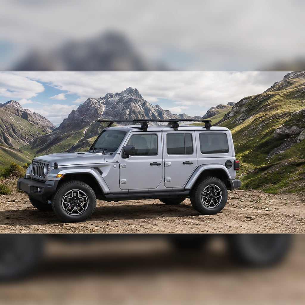 Roof Rack Cross Bars for Jeep Wrangler JK 2007-2018 / JeepWrangler JL 2018+Jeep Gladiator JT 2019+ with hard top